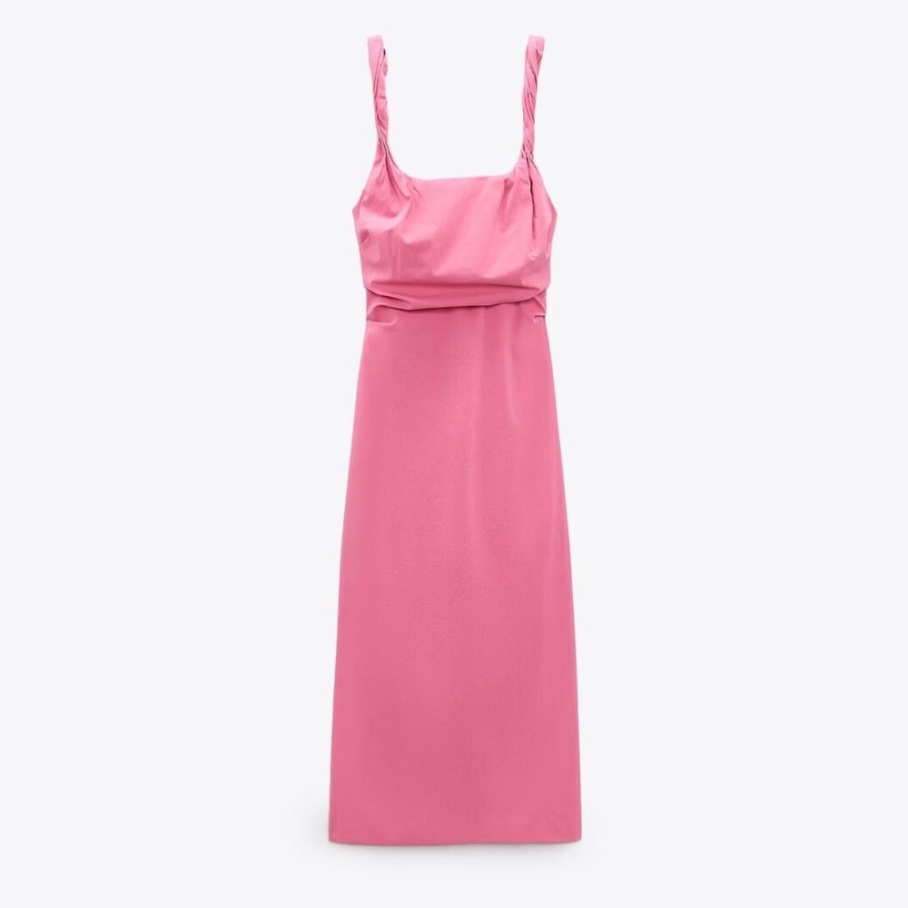 Zara linen blend maxi dress